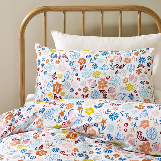 Floral Organic Cotton Duvet Cover & Pillowcase