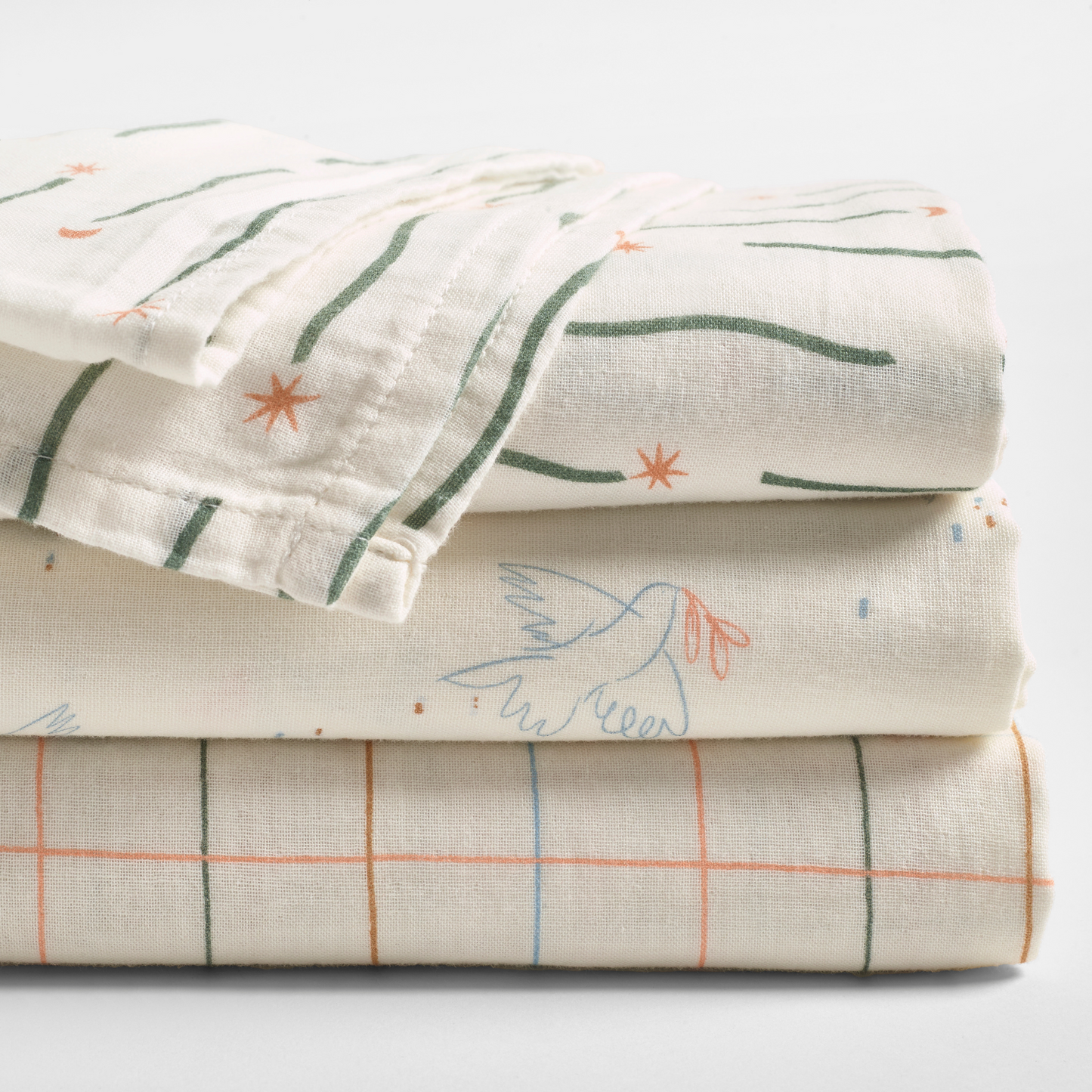 Grid Organic Cotton Muslin Swaddle