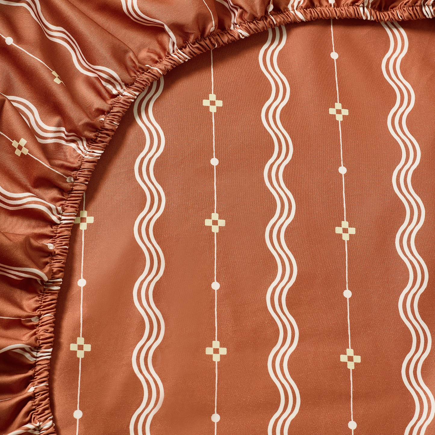 Mara Organic Cotton Fitted Sheet – Rust