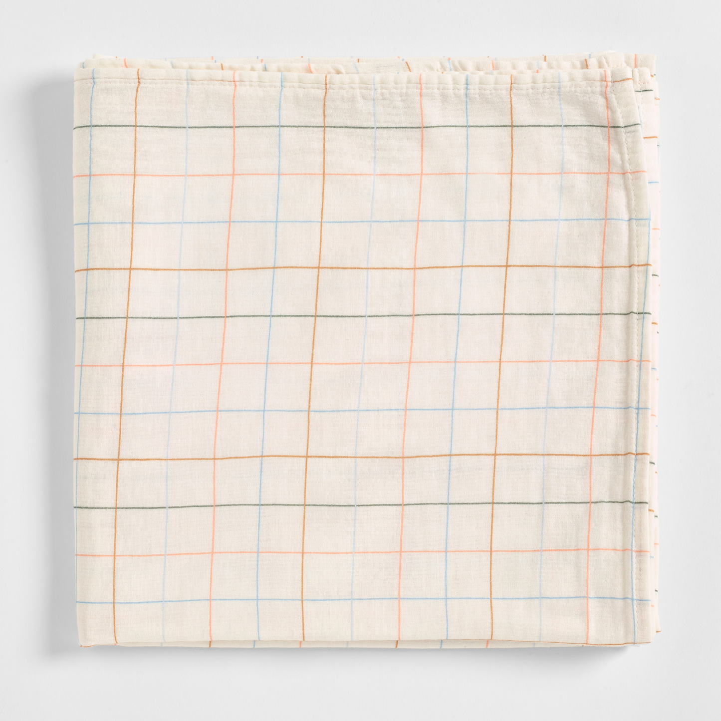 Grid Organic Cotton Muslin Swaddle