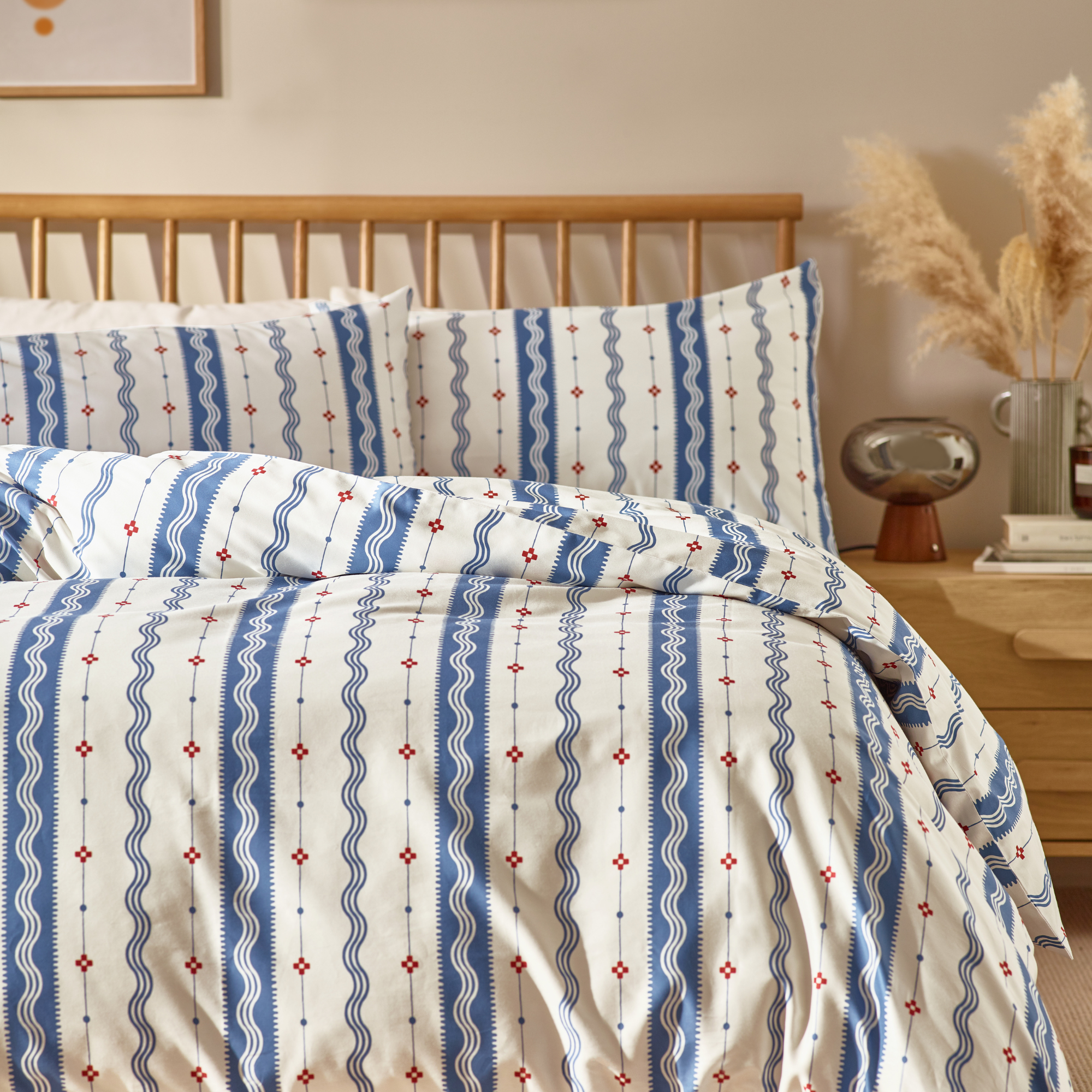 Etta Organic Cotton Duvet Cover Set – Indigo