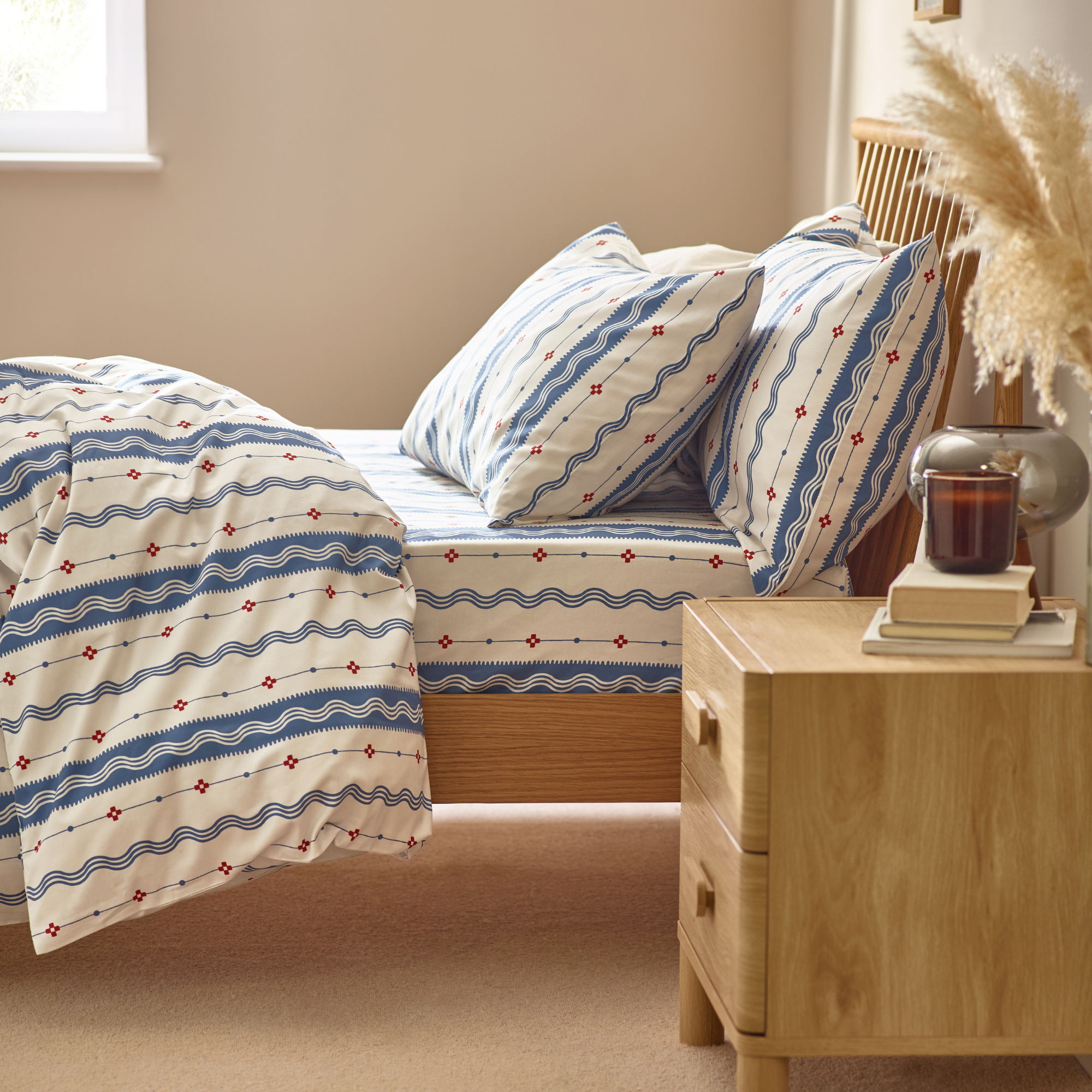 Etta Organic Cotton Fitted Sheet – Indigo