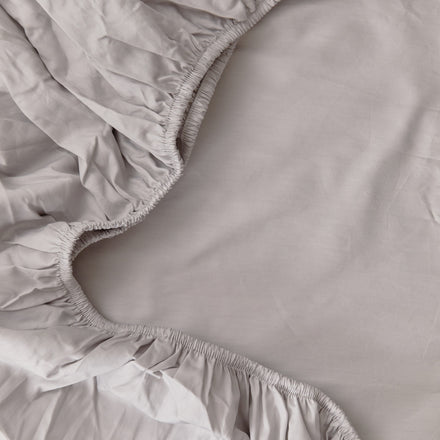 Dove Grey Organic Cotton Fitted Sheet