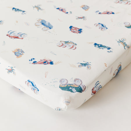 Vehicles Organic Cotton Fitted Sheet
