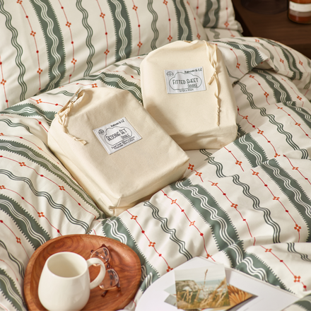 Etta Organic Cotton Fitted Sheet – Olive
