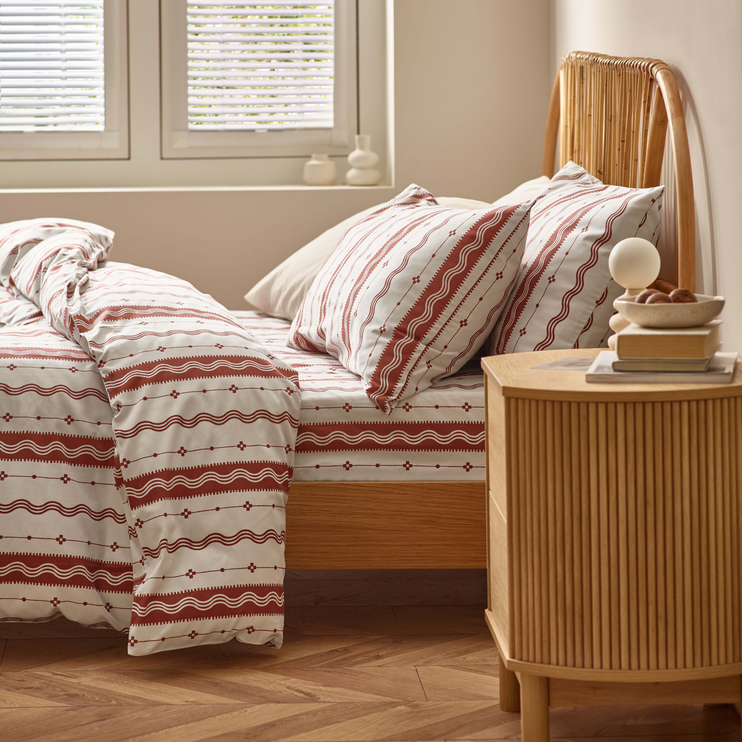 Etta Organic Cotton Fitted Sheet – Rust