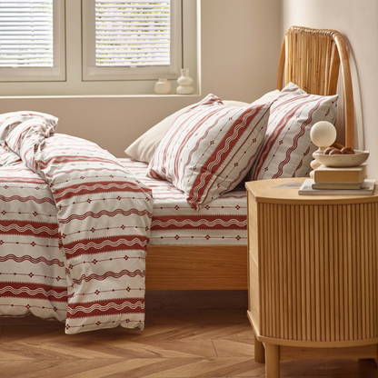 Etta Organic Cotton Fitted Sheet – Rust