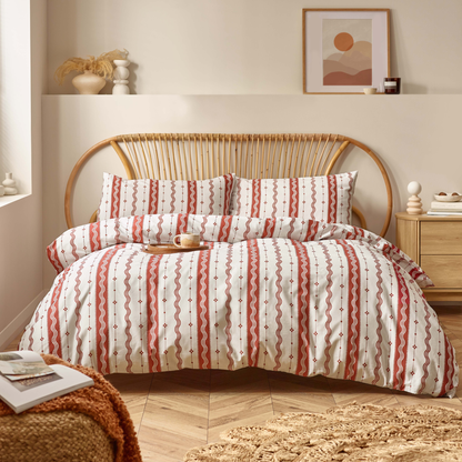 Etta Organic Cotton Fitted Sheet – Rust