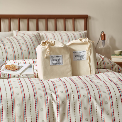 Ines Organic Cotton Duvet Cover Set – Brick