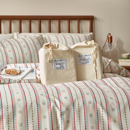Ines Organic Cotton Duvet Cover Set – Brick
