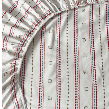 Ines Organic Cotton Fitted Sheet – Brick