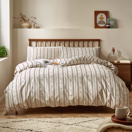 Ines Organic Cotton Fitted Sheet – Brick