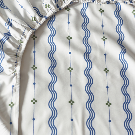 Mara Organic Cotton Fitted Sheet – Indigo