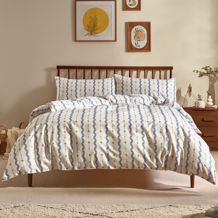 Mara Organic Cotton Fitted Sheet – Indigo