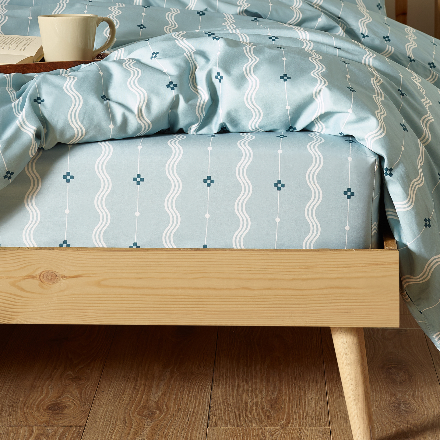 Mara Organic Cotton Duvet Cover Set – Sky