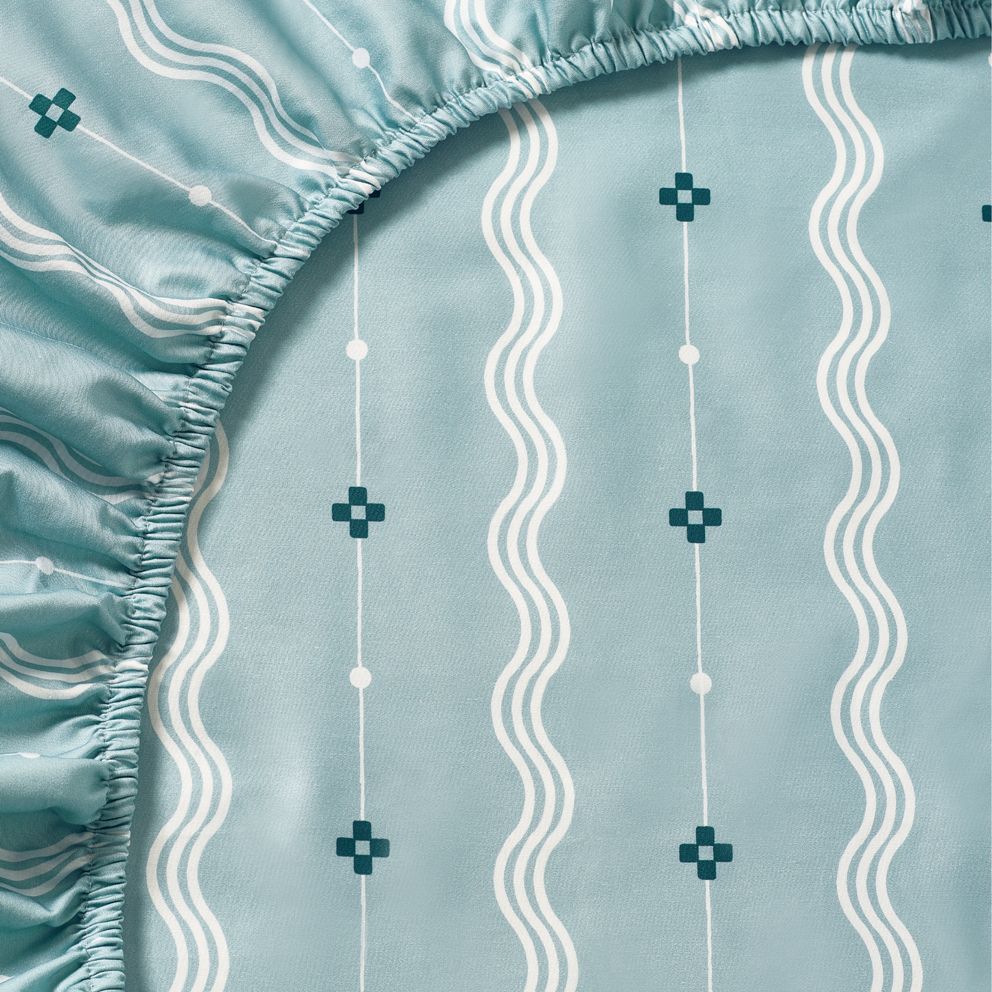 Mara Organic Cotton Fitted Sheet – Sky