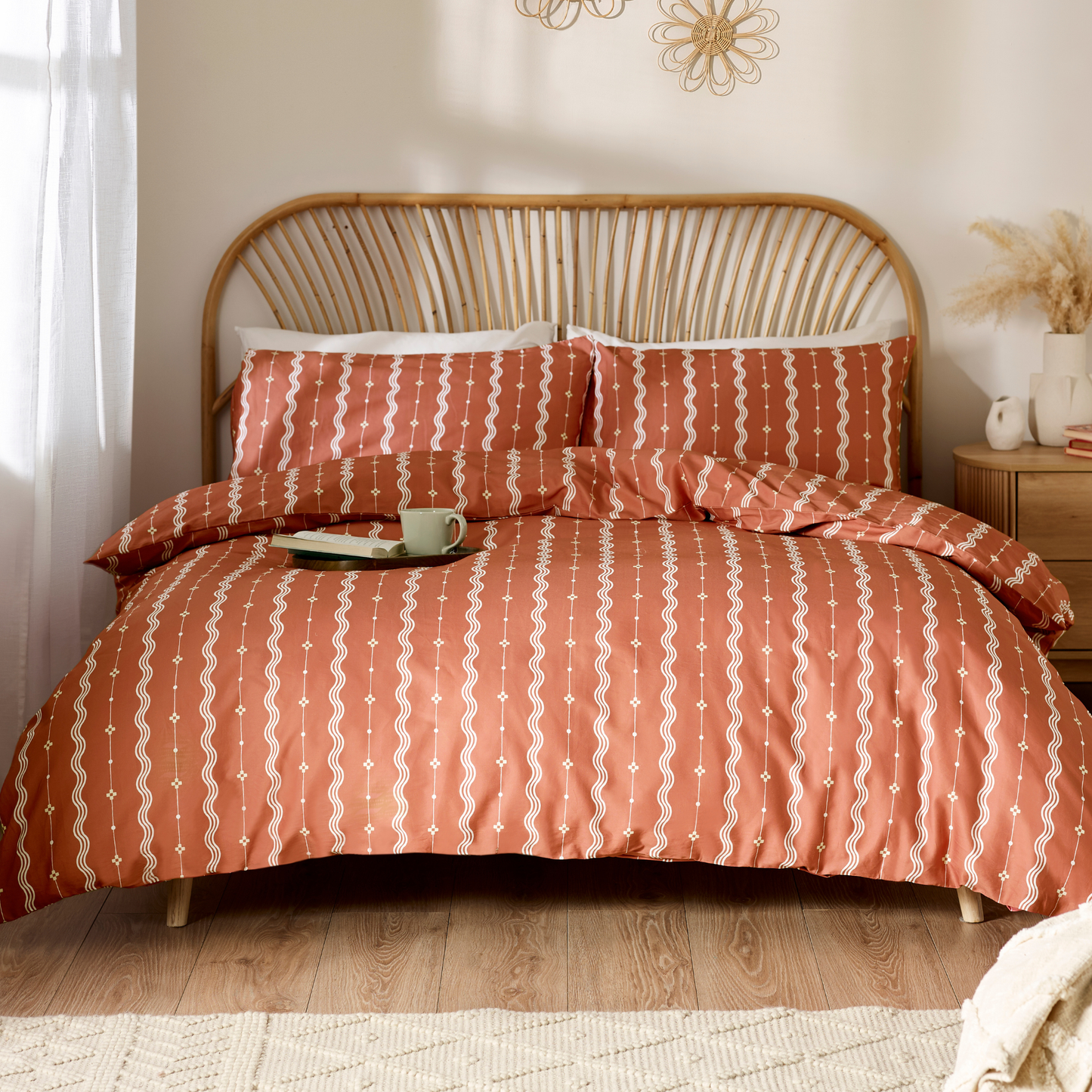 Mara Organic Cotton Fitted Sheet – Rust
