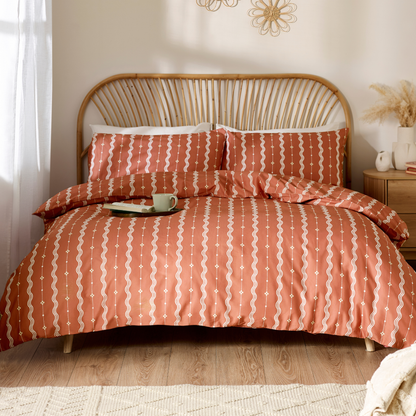 Mara Organic Cotton Fitted Sheet – Rust