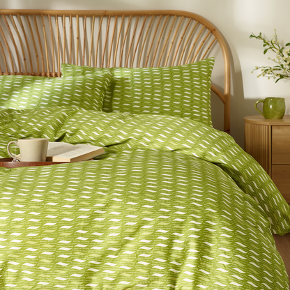 Laila Organic Cotton Duvet Cover Set – Leaf