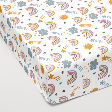 Rainbow Organic Cotton Fitted Sheet