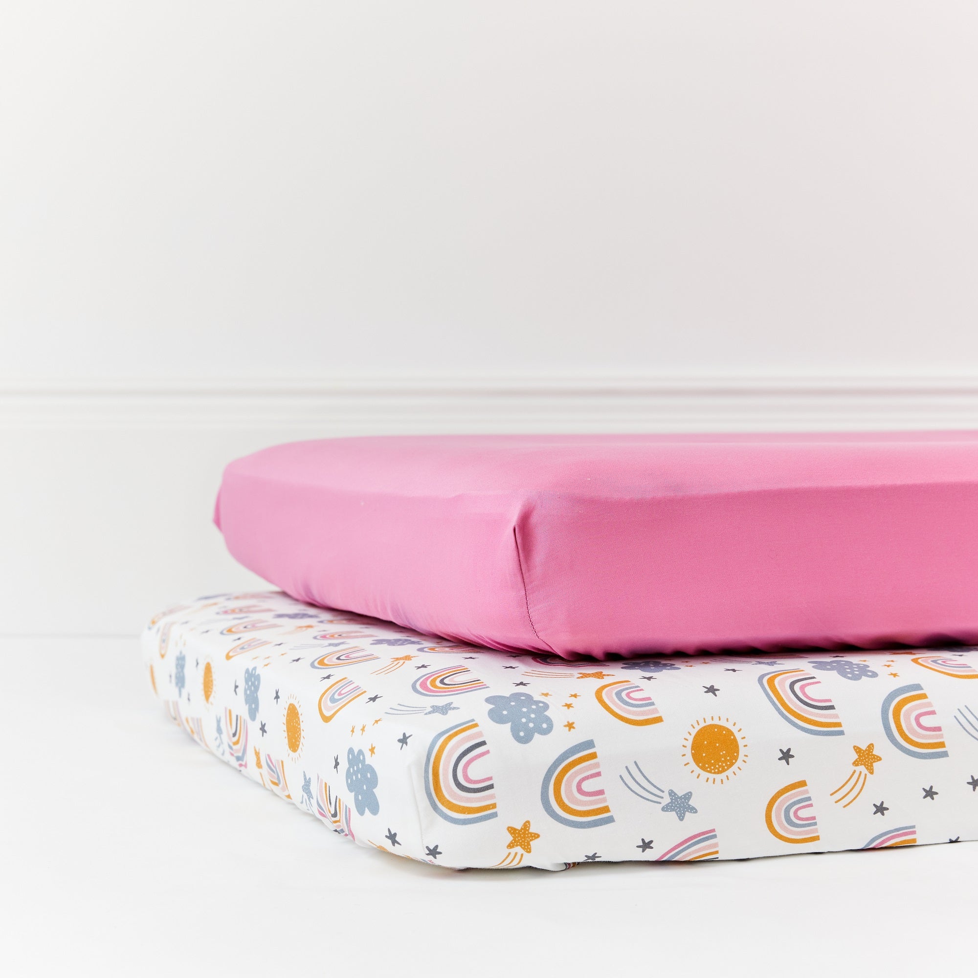 Rainbow Organic Cotton Fitted Sheet